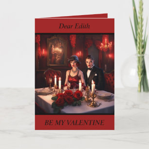 Festiva Tarjeta de San Valentín suntuosa. Texto editable