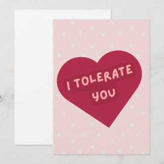 Festiva Tarjeta de San Valentín 'Te Soporto' linda y diver