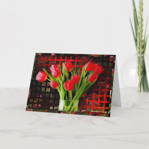 Festiva Tarjeta de San Valentín Tulips (impresión grande)