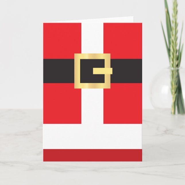 Festiva tarjeta de santa (Anverso)