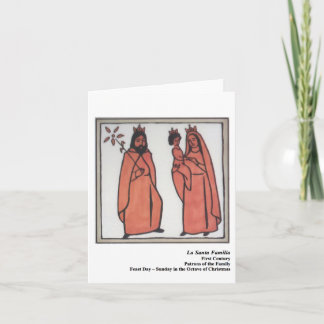 Festiva Tarjeta de Santa Familia Santo del La