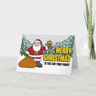 Festiva Tarjeta de Santa y de los presentes
