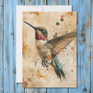 Festiva Tarjeta de significado animal Hummingbird Totem Sp
