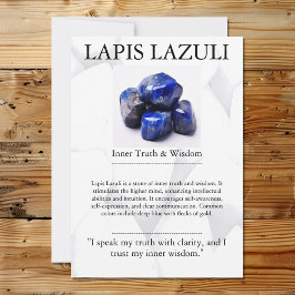 Festiva Tarjeta de significado de cristal - Lapis Lazuli