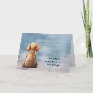 Festiva Tarjeta de simpatía Apricot Toy Poodle Dog