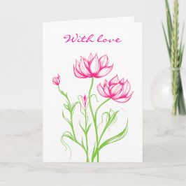 Festiva Tarjeta de simpatía con amor