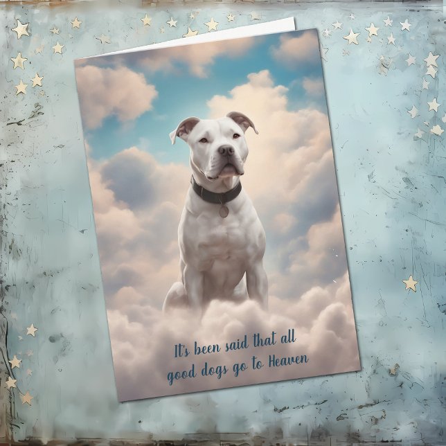 Festiva Tarjeta de simpatía del cielo del perro Pitbull bl (Subido por el creador)