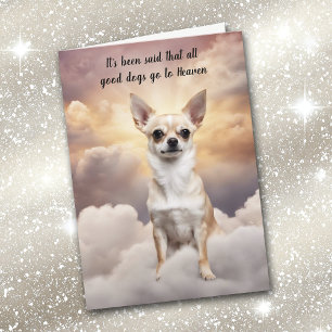 Festiva Tarjeta de simpatía del cielo para perros chihuahu