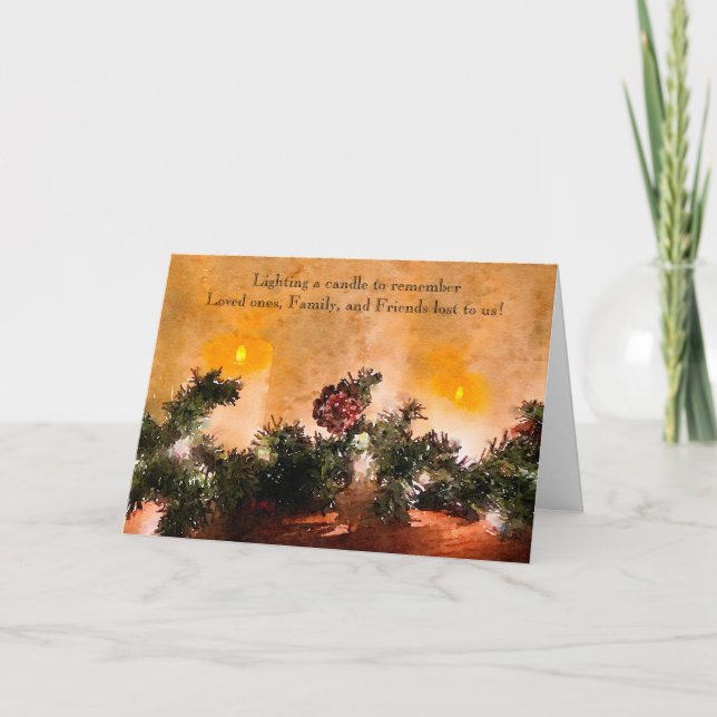 Festiva Tarjeta de simpatía para encender una vela (Anverso)