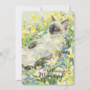 Festiva Tarjeta de simpatía para gatos siameses
