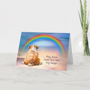 Festiva Tarjeta de simpatía por pérdida de Bulldog arcoiri