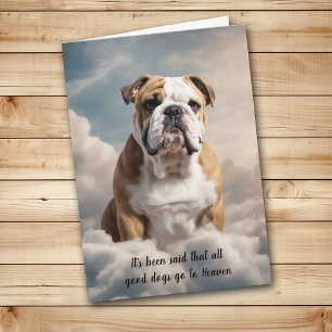 Festiva Tarjeta de simpatía por pérdida de Bulldog del cie