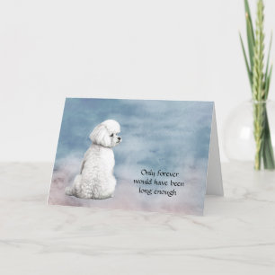 Festiva Tarjeta de simpatía por pérdida de perro Bichon Fr