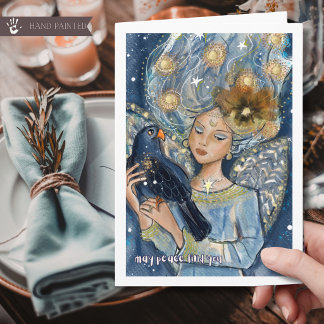 Festiva Tarjeta de simpatía y sanación del ángel de la paz