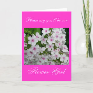 Festiva Tarjeta de solicitud de Boda para niñas de flores 