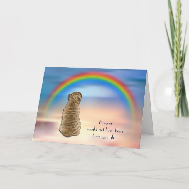Festiva Tarjeta de solidaridad con el arcoiris de Shar Pei (Anverso)