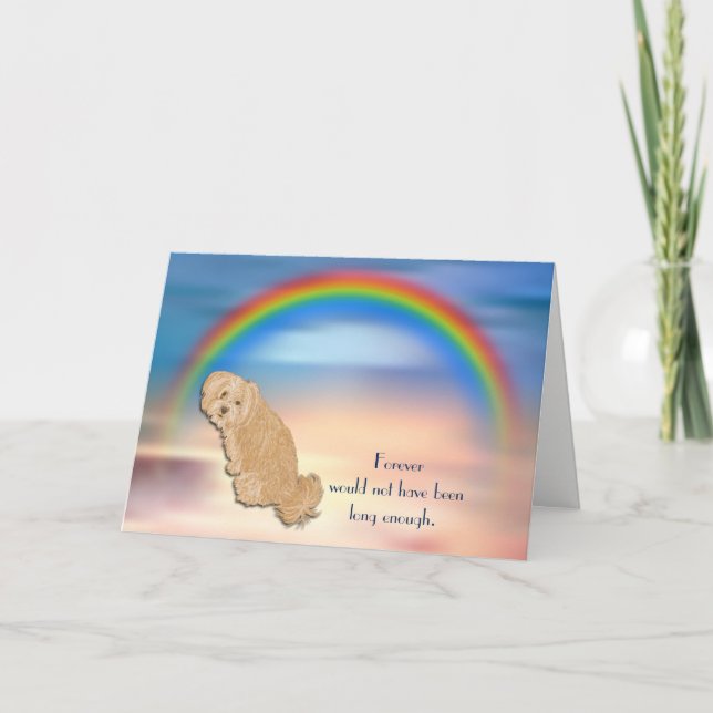 Festiva Tarjeta de solidaridad con el arcoiris del perro A (Anverso)