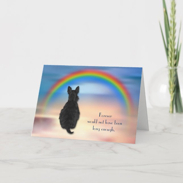 Festiva Tarjeta de solidaridad con el arcoiris del perro d (Anverso)