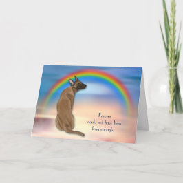 Festiva Tarjeta de solidaridad con el arcoiris del perro m