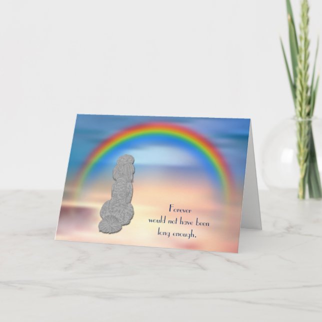 Festiva Tarjeta de solidaridad con el arcoiris por pérdida (Anverso)