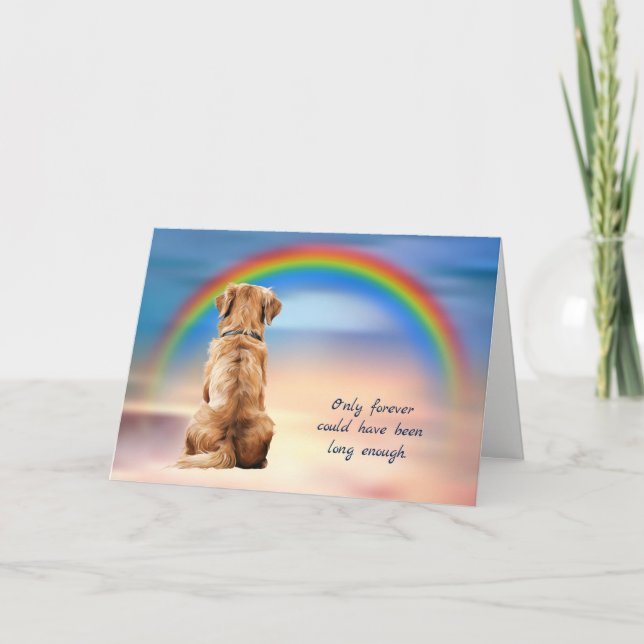 Festiva Tarjeta de solidaridad Rainbow Golden Retriever Lo (Anverso)