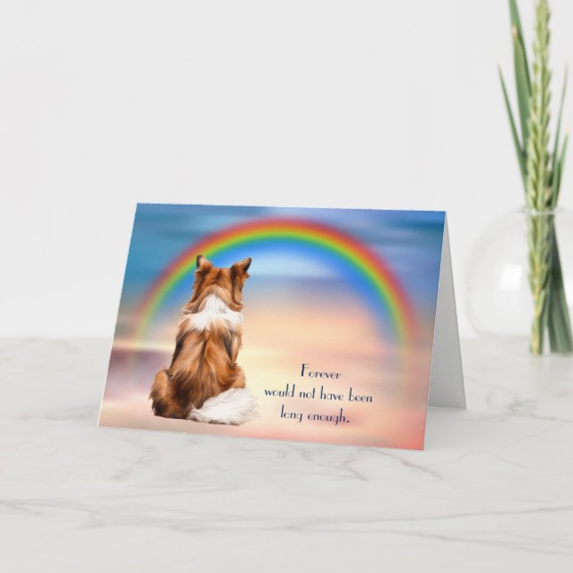 Festiva Tarjeta de solidaridad Rainbow Sheepdog de Shetlan (Anverso)