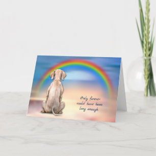 Festiva Tarjeta de solidaridad Rainbow Weimaraner Dog Loss