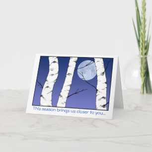 Festiva Tarjeta de solsticio/Navidades de los pájaros de i