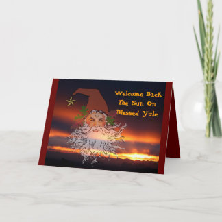 Festiva Tarjeta de solsticio-yule de invierno