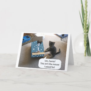 Festiva Tarjeta de sorpresa para Navidades gatitos (en bla