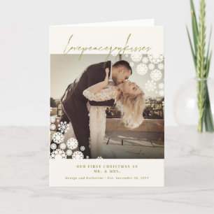 Festiva Tarjeta de Sr. y de señora First Christmas Wedding