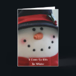 Festiva Tarjeta de sueño Snowman<br><div class="desc">Vengo a la vida en invierno no me gusta estar solo ¿Podrías hacerme una hermosa esposa? Por favor,  nieve esponjosa,  ¡no piedra! Dos niños serían muy amables Podemos jugar,  reír y cantar. Cuando vengan las lluvias cálidas de abril nos derretiremos en primavera. NTW Lauren</div>