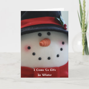 Festiva Tarjeta de sueño Snowman
