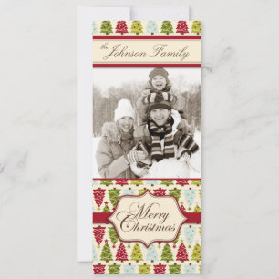 Festiva Tarjeta de talla de bosque para navidades