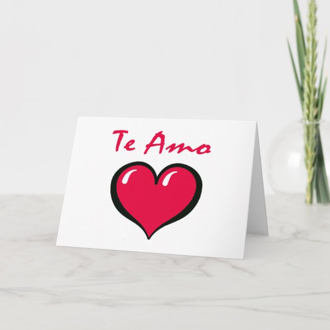 Festiva Tarjeta de Te Amo (Anverso)