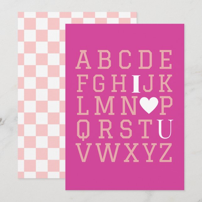 Festiva tarjeta de te amo | tarjeta del día de San Valentí (Anverso / Reverso)