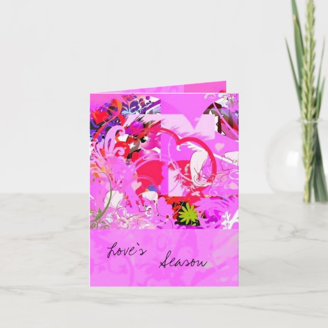 Festiva Tarjeta de temporada de amor (Anverso)