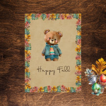 Tarjeta de temporada Happy Fall