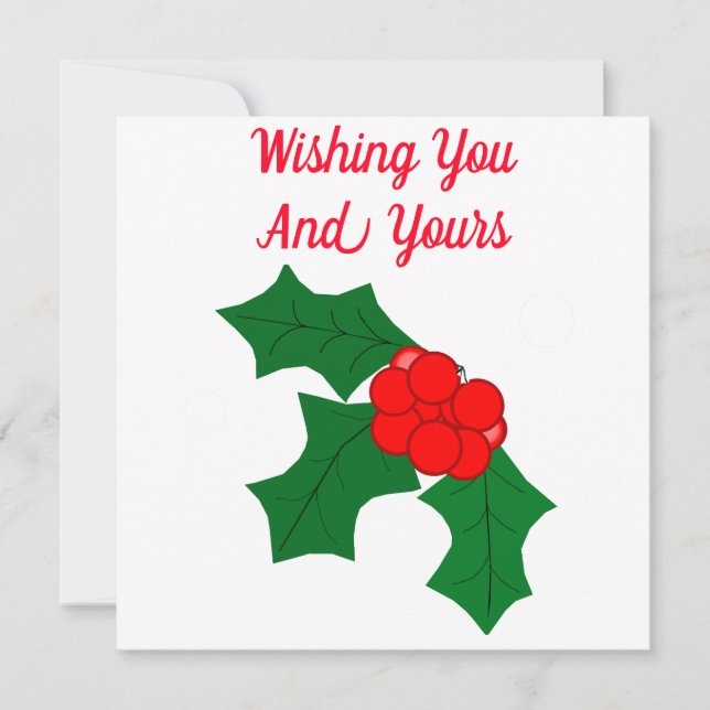 Festiva Tarjeta de temporada navideña joyous (Anverso)