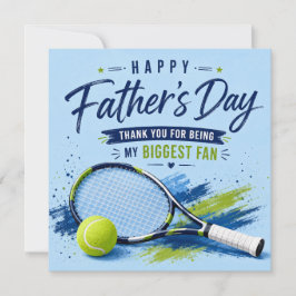 Festiva Tarjeta de tenis del Día del Padre para papá acuar