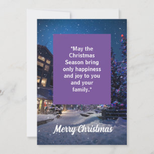 Festiva Tarjeta de texto del personalizado navideño de Fel