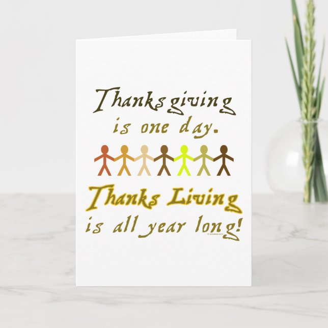 Festiva Tarjeta de ThanksLiving - vertical (Anverso)