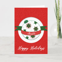 Tarjeta de tía de Felices Fiestas Adorno