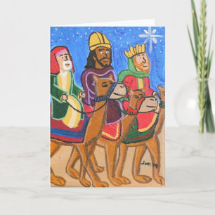 Festiva Tarjeta de tres hombres sabios