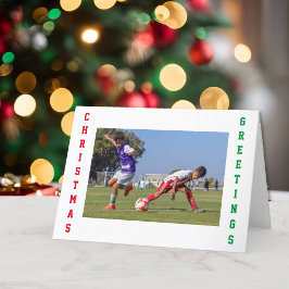 Festiva Tarjeta de tres Navidades de fotografía para niños