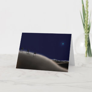 Festiva Tarjeta de tres Navidades de Wisemen