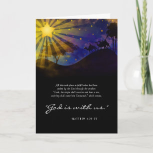 Festiva Tarjeta de tres sabios hombres biblia contra Navid