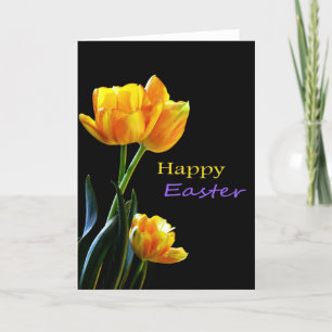 Festiva Tarjeta de tulipanes de Pascua