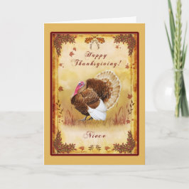 Festiva Tarjeta de Turquía de la Feliz Acción de Gracias d
