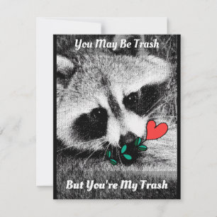 Festiva Tarjeta de V-Day Trash Panda